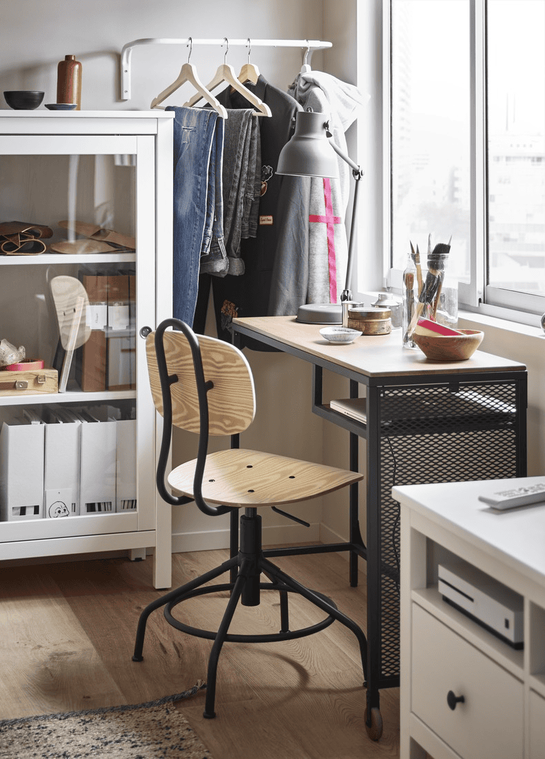 FJÄLLBO multipurpose table for a small home workspace corner