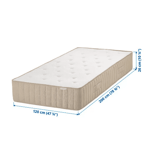 120x200 cm size detail for VATNESTRÖM mattress