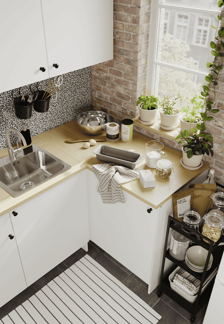 area persiapan masak dalam kitchen set
