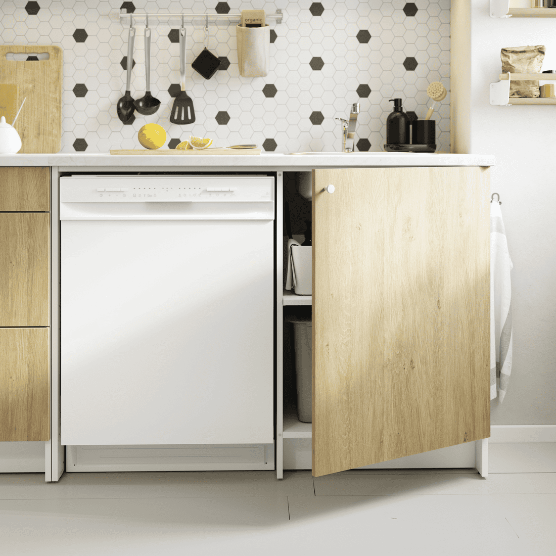 KNOXHULT base cabinet with door and niche in oak effect