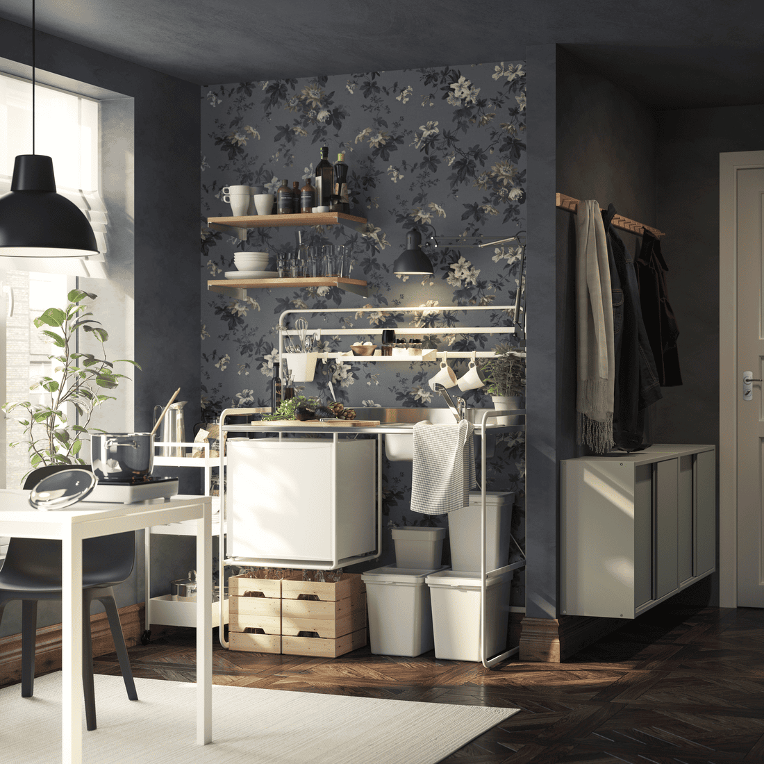 SUNNERSTA mini kitchen 112x56x139