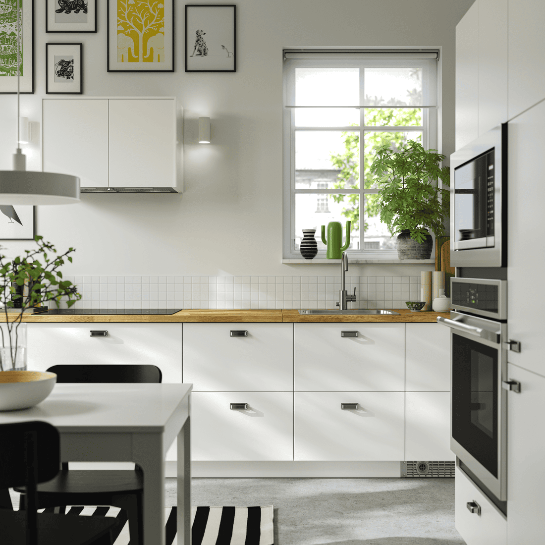 one-wall kitchen with VEDDINGE drawers