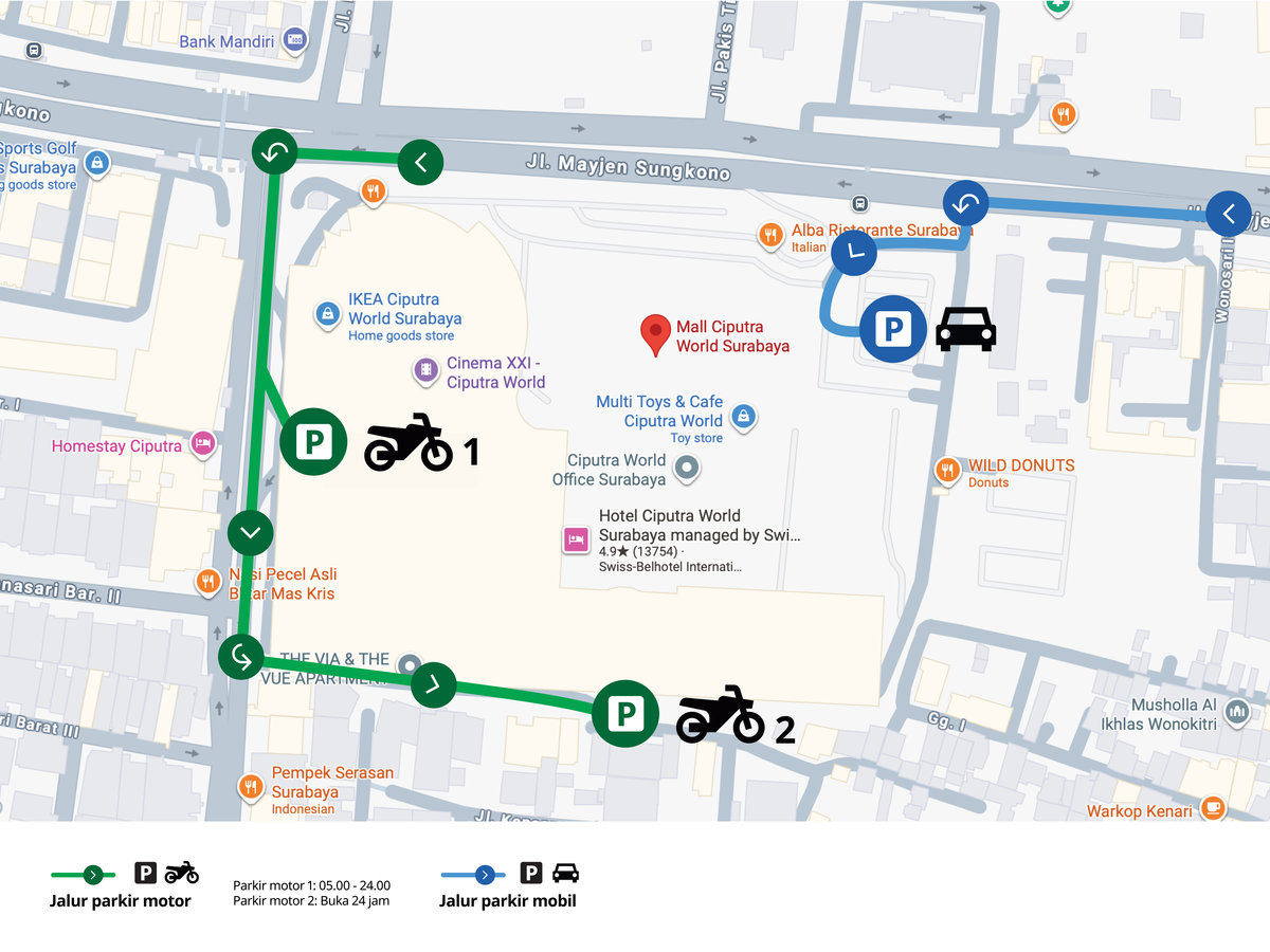 Informasi Parkir Hej! Run IKEA Surabaya