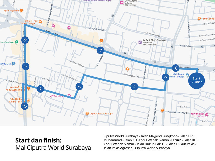 Rute Lari Hej! Run IKEA Surabaya