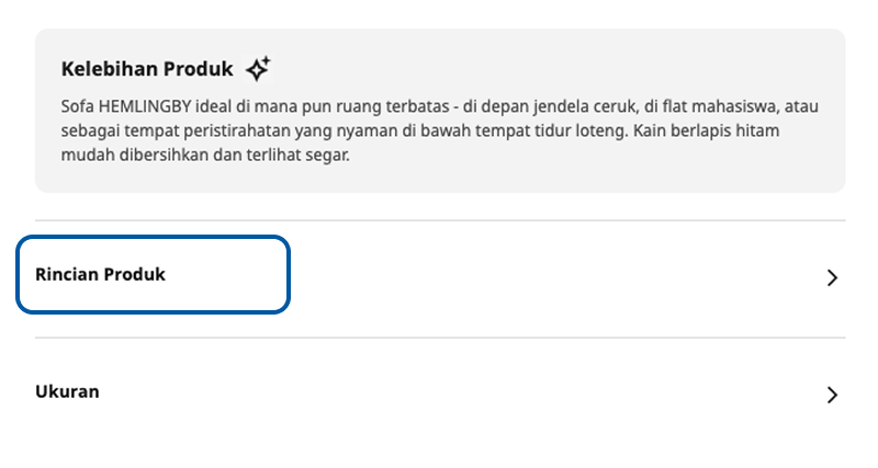 Langkah 2: Klik Rincian Produk pada halaman produk