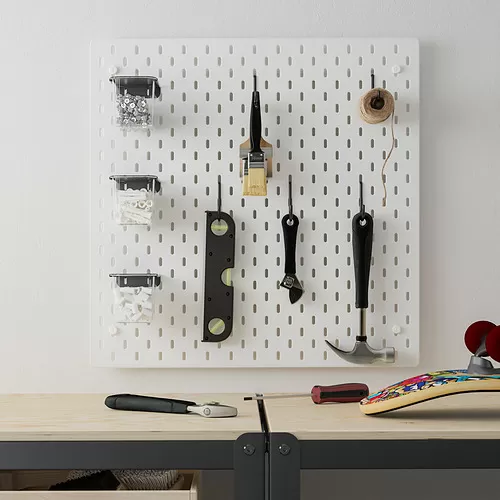 SKÅDIS Pegboard combination, white, 56x56 cm
