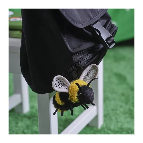 SKOGSDUVA Boneka, lebah mini/hitam kuning, 8 cm
