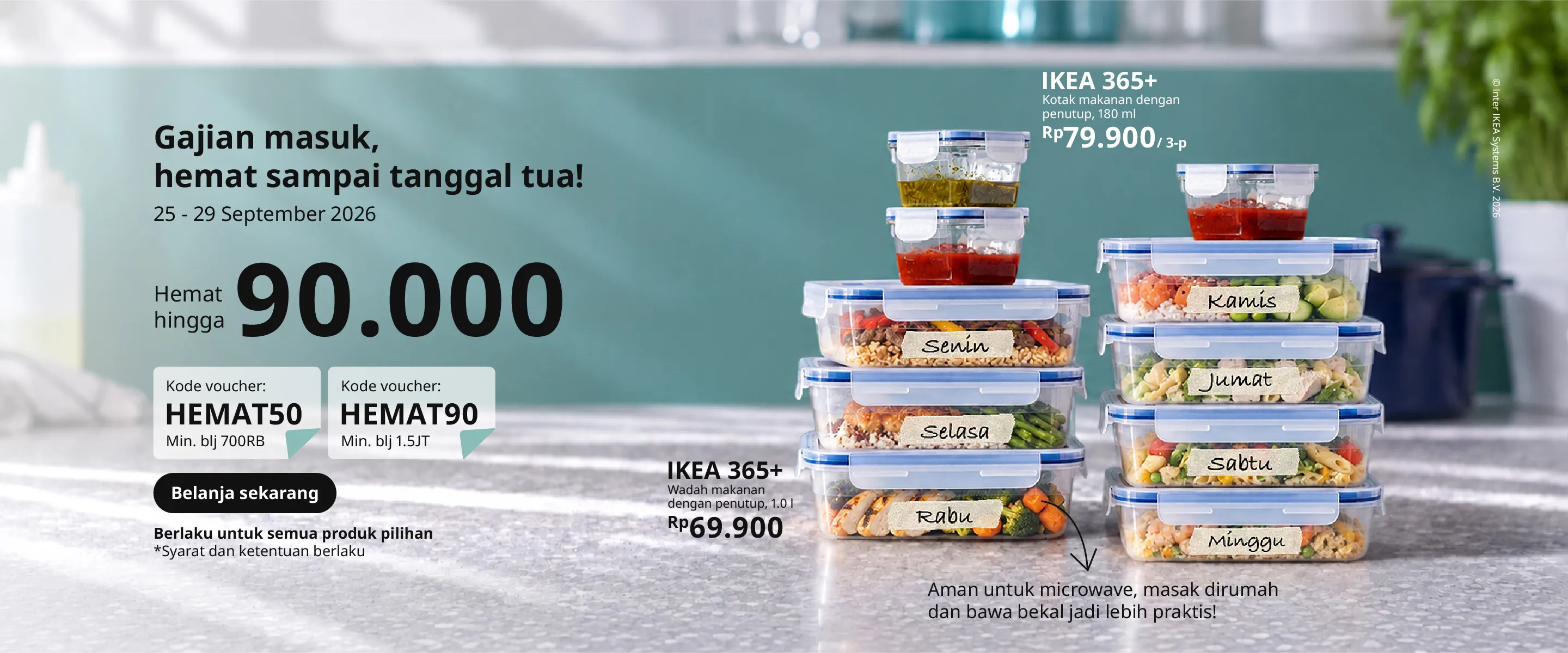 Bukti validasi kode promo - IKEA - Kode promo: [[Hemat Rp90.000]] untuk produk pilihan, min belanja Rp700.000