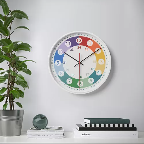 KORVTRÄD Jam dinding, aneka warna, 28 cm