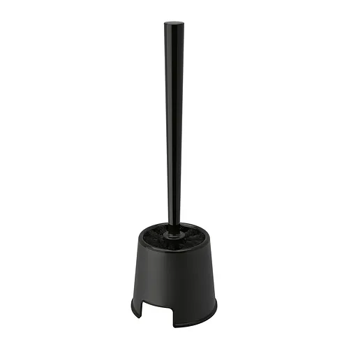 BOLMEN Tempat dan sikat toilet, hitam
