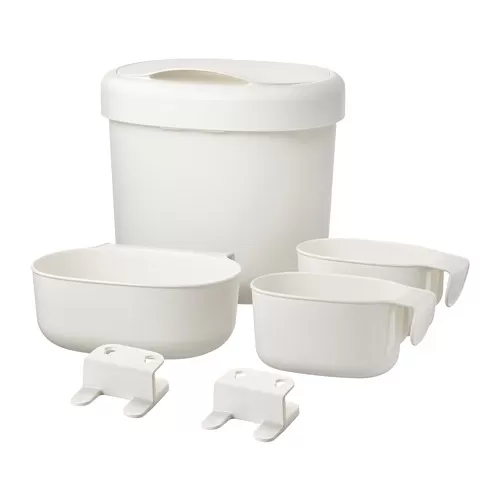 ÖNSKLIG Stor baskets changing tbl set of 4, white