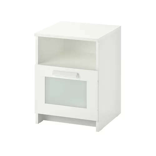 BRIMNES Meja samping tempat tidur, putih, 39x41x53 cm