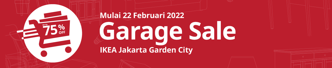 promo banner garage sale IKEA Jakarta Garden City