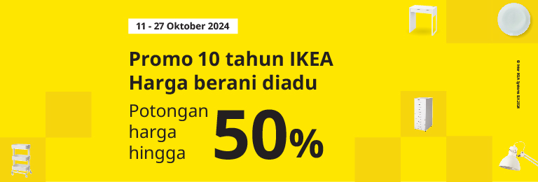 Promo 10 Tahun IKEA Indonesia. Diskon Hingga 50%.