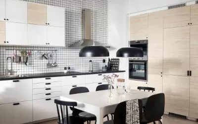 Sebuah dapur yang rapi dan penuh gaya