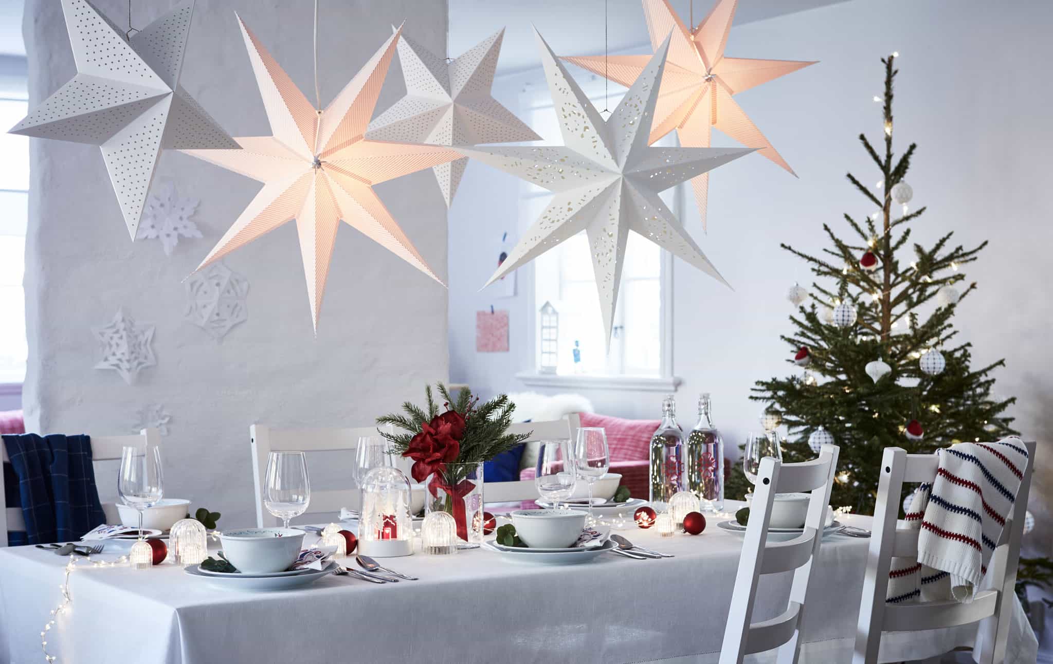 A table set for holidays