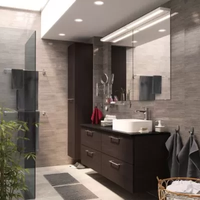 Kamar mandi dengan penyimpanan tak terlihat
