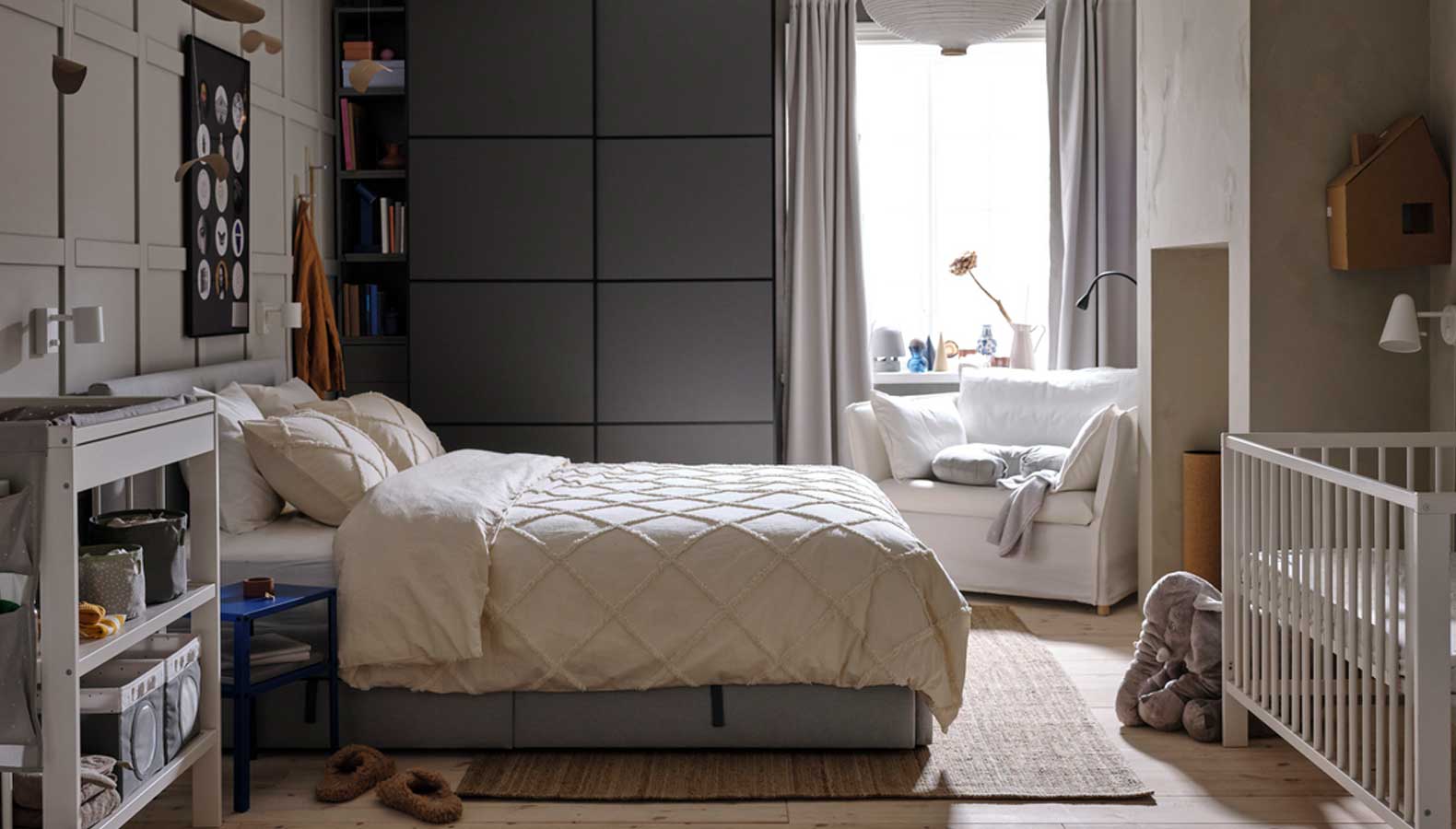 Kamar tidur minimalis modern untuk keluarga kecil IKEA Indonesia