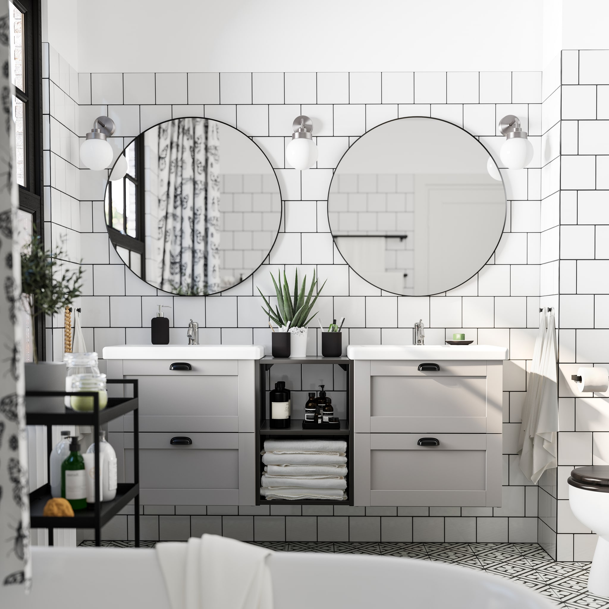 A bathroom haven for two