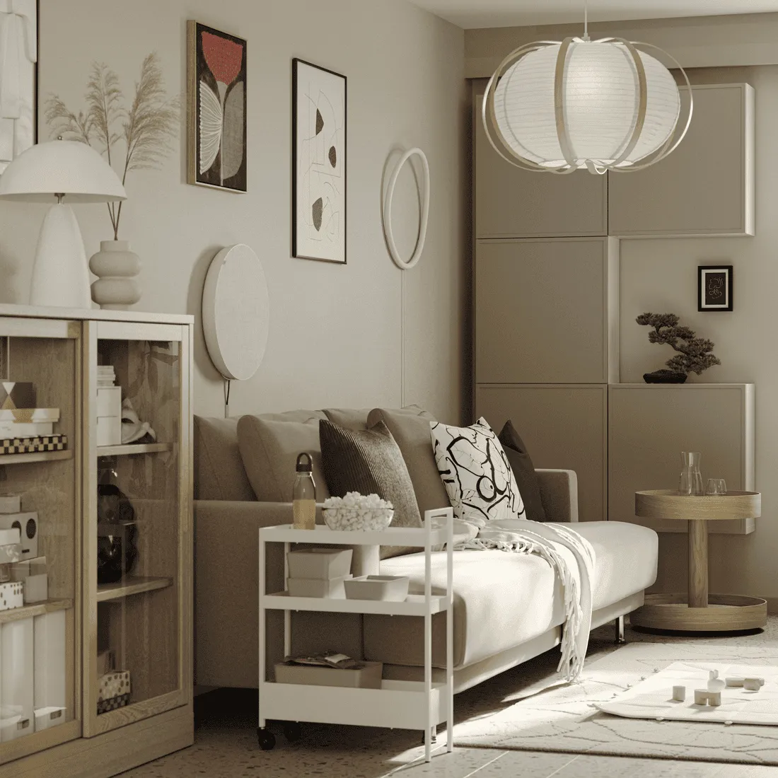 7 ways to create an aesthetic small living room